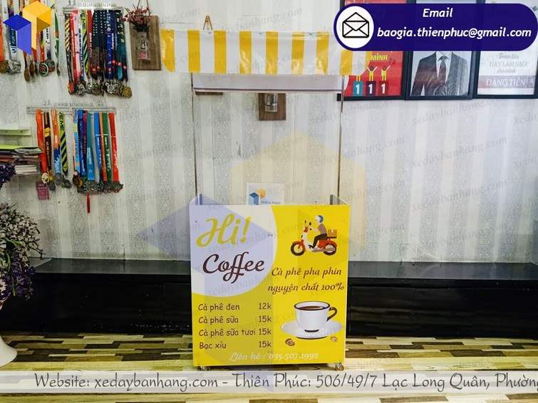 Báo giá xe lắp ráp bán cà phê tại quận Bình Thạnh